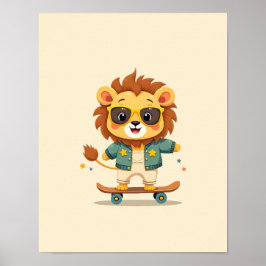 León de bebé de Safari Cute - Arte de Pared de Enf