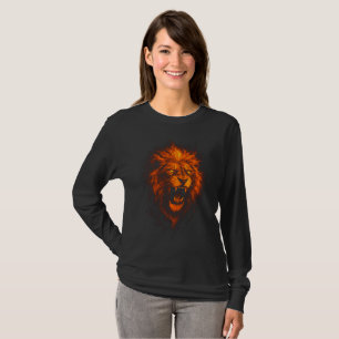 León de fuego Camiseta manga larga