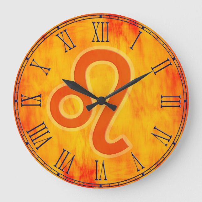 León de fuego zodiac reloj de pared (Anverso)