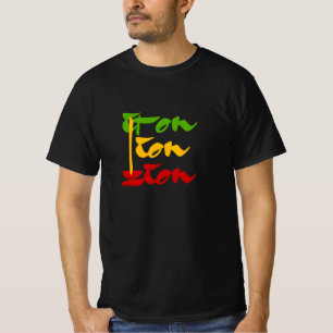 León de hierro Zion Rasta Colores Reggae camiseta