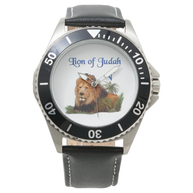 León de Judá hombres relojes cristianos (Anverso)