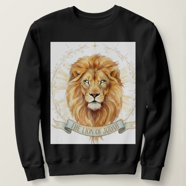 León de Judá Sudadera Cristiana | Camiseta (Anverso del diseño)