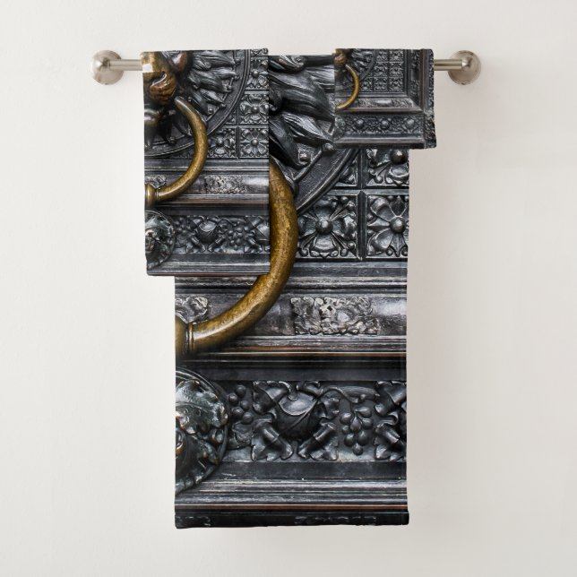 León de la puerta - Negro / Oro (In situ)