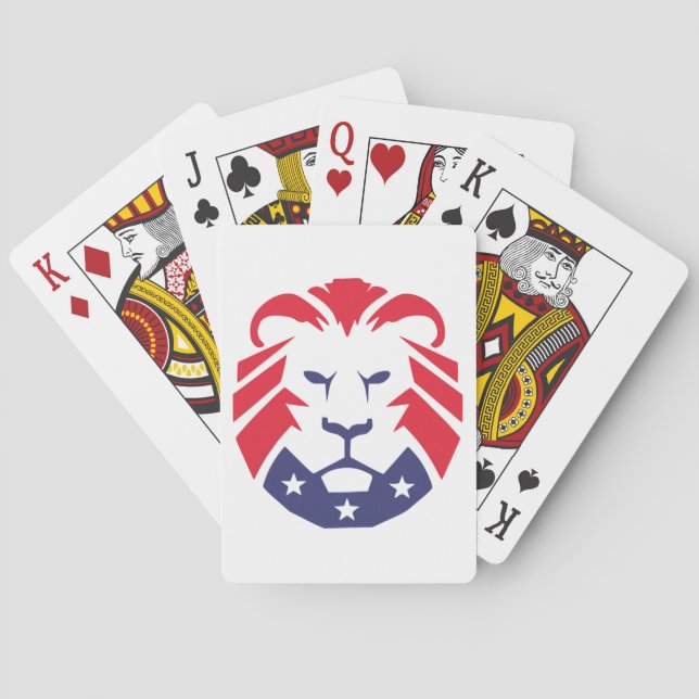 León de los patriotas jugando cartas (Reverso)