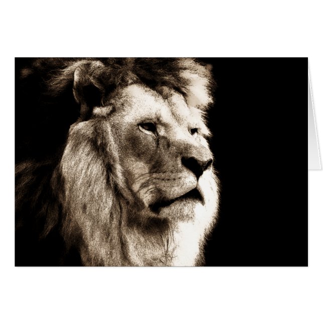 León de Sepia (Anverso (Horizontal))