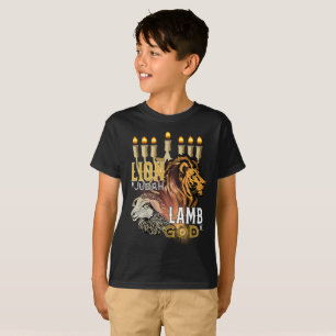 León del Cordero de Judá de la camiseta de Dios