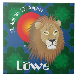 León el 23. julio hasta el 22. agosto baldosa