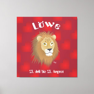 León el 23. julio hasta el 22. agosto lienzo