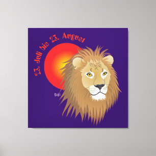 León el 23. julio hasta el 22. agosto lienzo