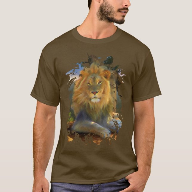 LEÓN EN LA Camiseta DE TRABAJO (Anverso)