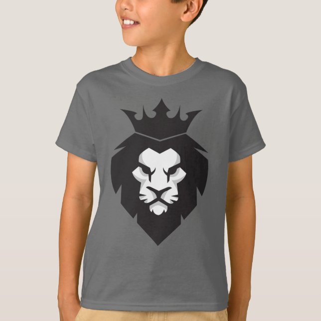 León estilo Rey blanco y negro con camiseta de la  (Anverso)