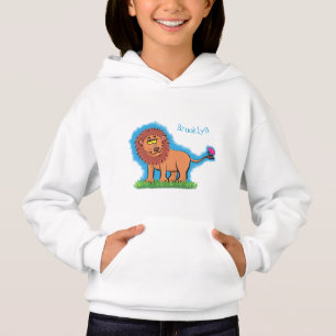 León feliz con ilustracion personalizado de maripo