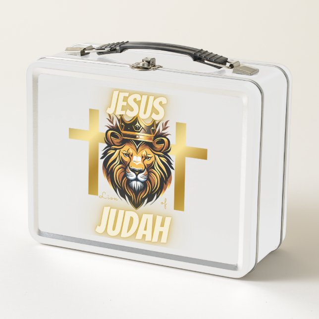 León Jesús de Judá - Lunchbox blanco (Anverso)