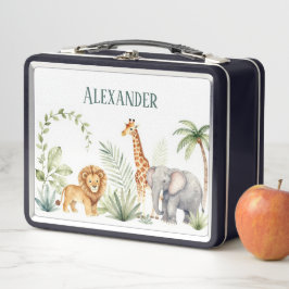 León jirafa y elefante personalizados selva