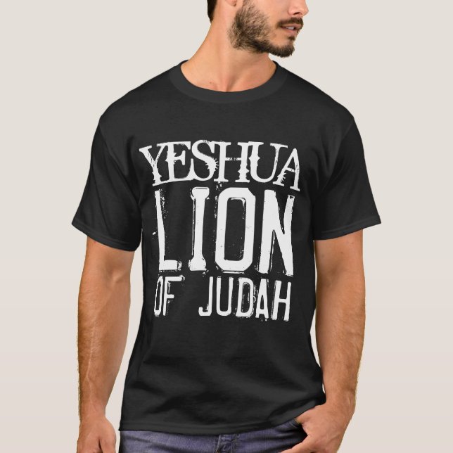 LEÓN judío-mesiánico de camisetas JUDAH (Anverso)