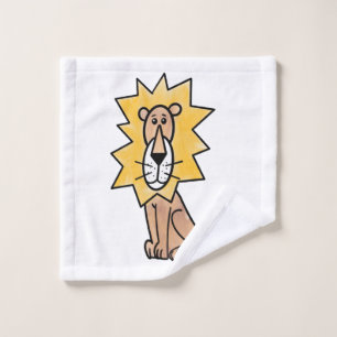 león lindo dibujos animados niños retro safari sel