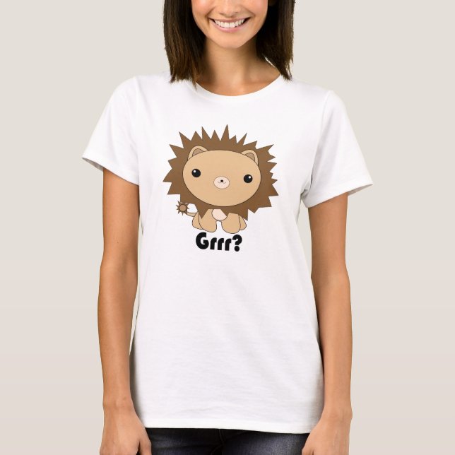 ¿León lindo Grrr de Kawaii? Camiseta (Anverso)