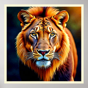 León Majestuoso: Alma del Rey Salvaje Arte
