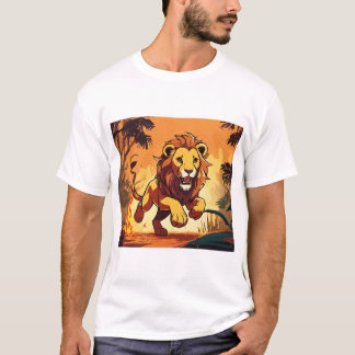 "León majestuoso - Roar de la camiseta salvaje"