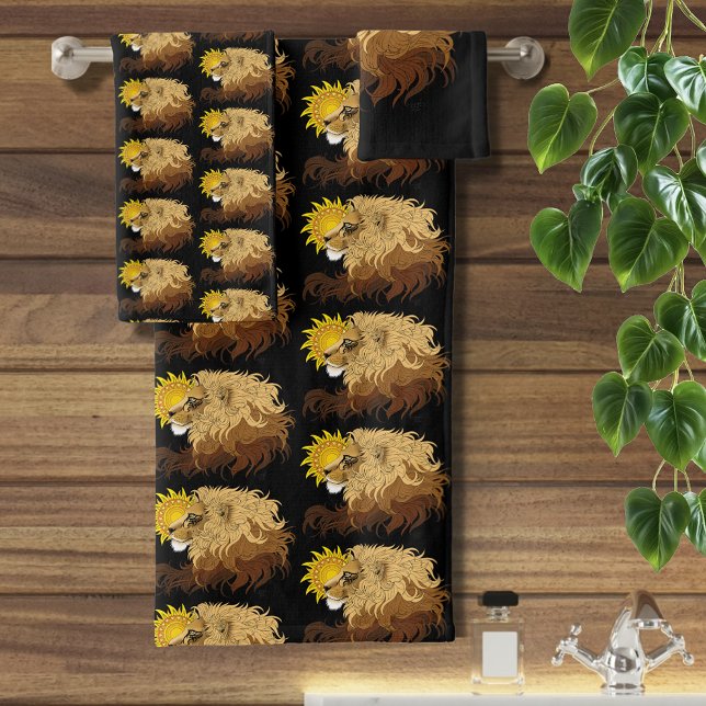 León Negro Amarillo Mandal Sol (Subido por el creador)