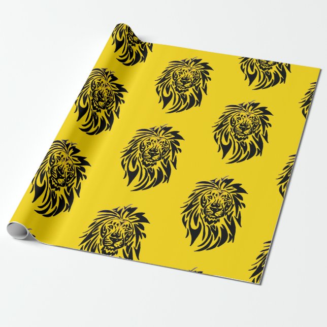 León - papel de embalaje - amarillo (Desenrollado)