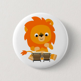 León Personalizado Cute Paga Bono de botón Bongos
