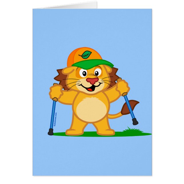 León que camina nórdico (Frente)