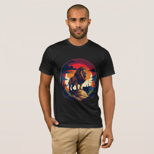 León Rey de la Jungla camiseta negrita regalo masc