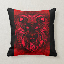 León rojo, almohada ornamental del león