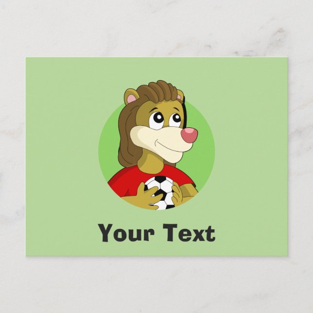 León sosteniendo una postal de un personalizado de (Anverso)