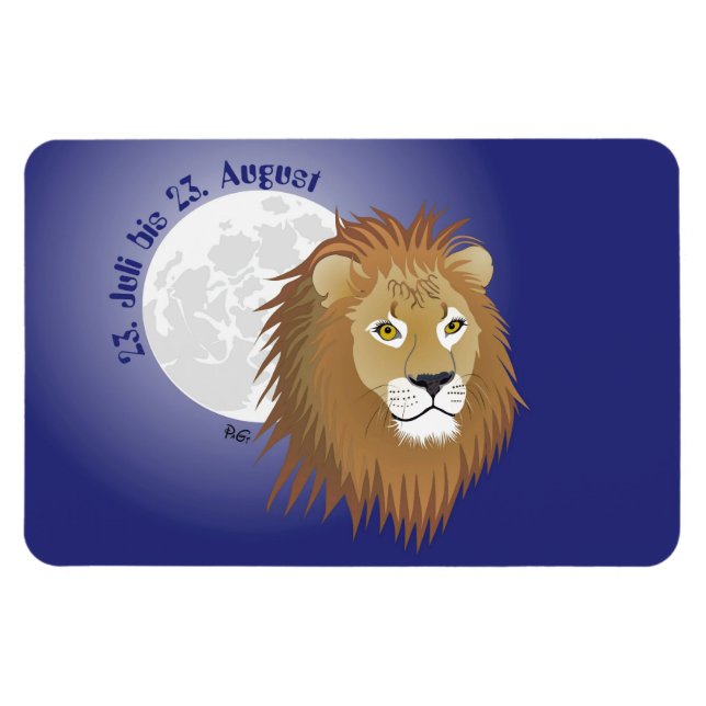 León - Sternzeichen Premium Flexi imán (Horizontal)