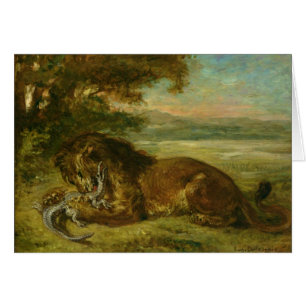León y cocodrilo, 1863