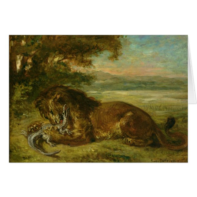 León y cocodrilo, 1863 (Anverso (Horizontal))