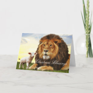 León y Cordero, tarjeta de Navidad