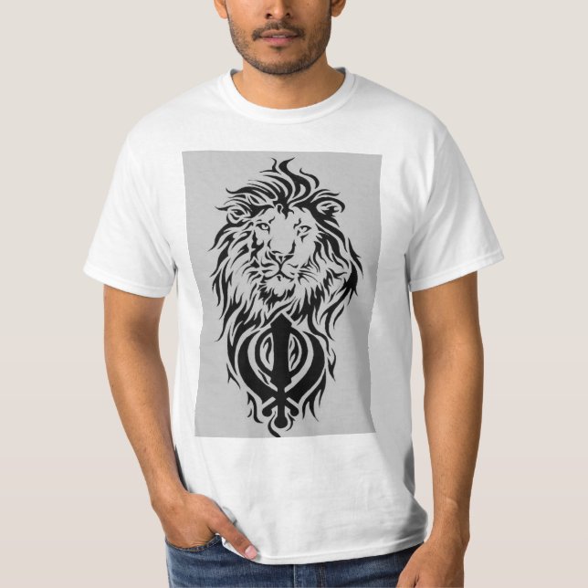 León y la camiseta de Sikh Khanda (Anverso)