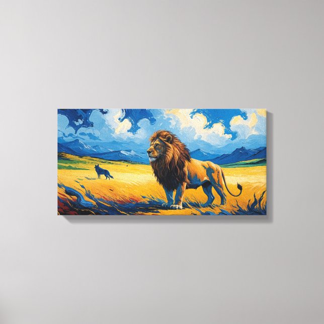 León y Lobo - Arte estilo Van Gogh (Anverso)