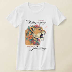 Leona con camiseta de flores