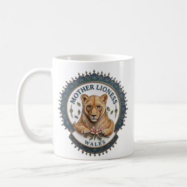 Leona Madre. Taza de café de Gales (Izquierda)