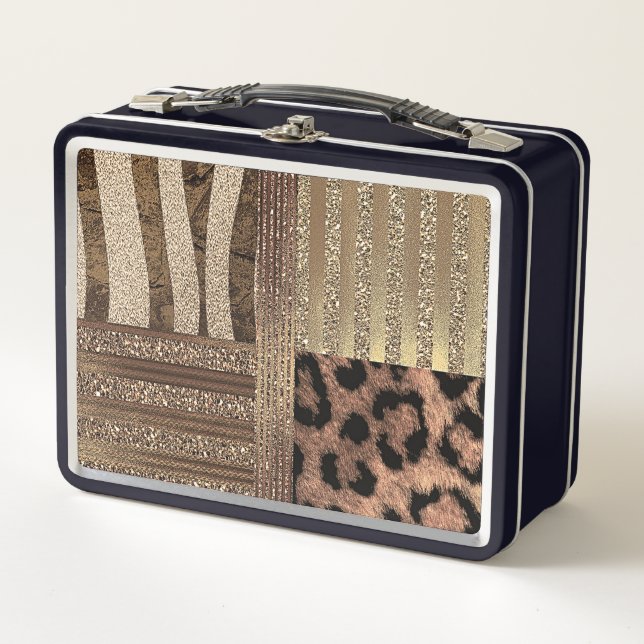 Leona Safari Chic Jungla Oro Moderno Brillo (Anverso)