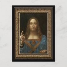 Leonardo da Vinci 1500 Salvator Mundi Tarjeta Post