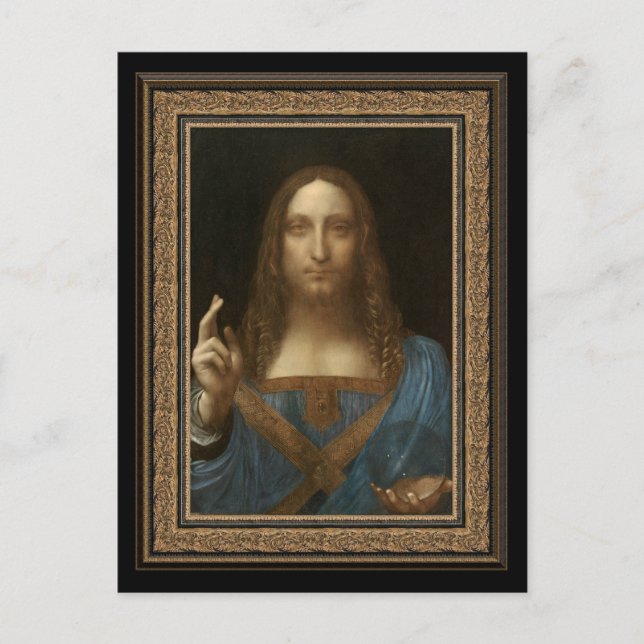 Leonardo da Vinci 1500 Salvator Mundi Tarjeta Post (Anverso)