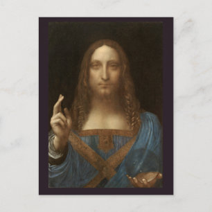 Leonardo da Vinci 1500 Salvator Mundi Tarjeta Post
