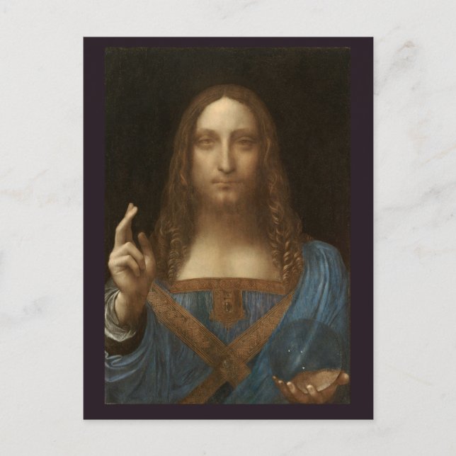 Leonardo da Vinci 1500 Salvator Mundi Tarjeta Post (Anverso)