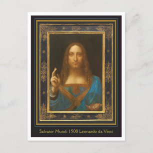 Leonardo da Vinci 1500 tarjeta postal salvadora Mu