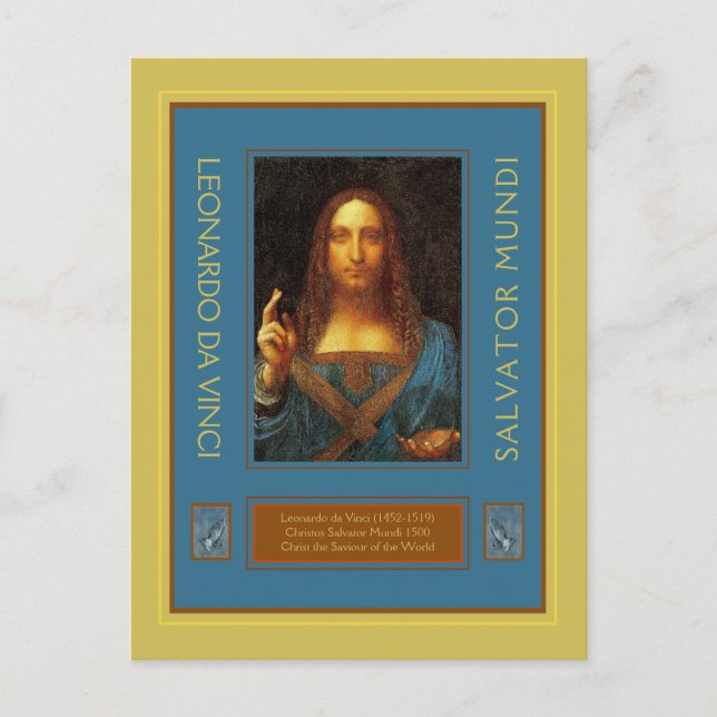 Leonardo da Vinci 1500 tarjeta postal salvadora Mu (Anverso)