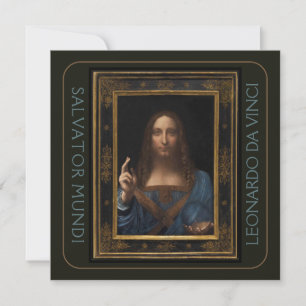 Leonardo da Vinci 1500 tarjeta salvadora Mundi Hi-
