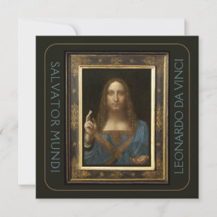 Leonardo da Vinci 1500 tarjeta salvadora Mundi Hi-