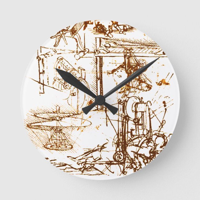 Leonardo da Vinci bosquejó el reloj de pared (Anverso)