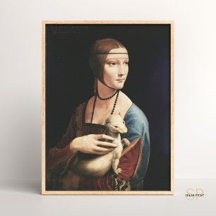 Leonardo da Vinci Lady con un arte de pintura de E