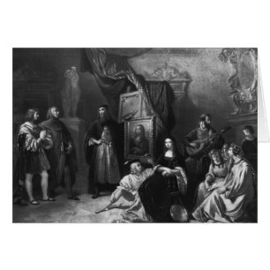 Leonardo da Vinci que pinta el Gioconda